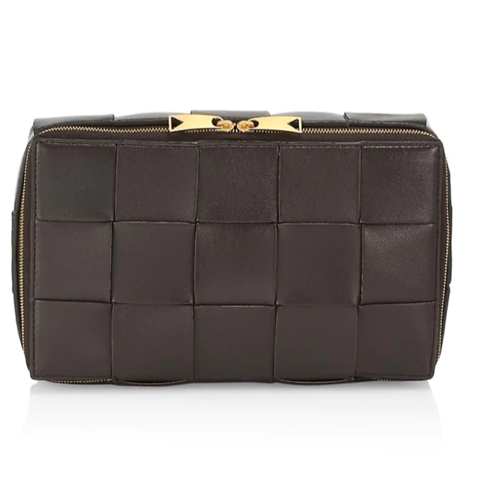 Rare Bottega Veneta Intrecciato Cassette Travel Case Fondant NWT + Dust Bag Auth